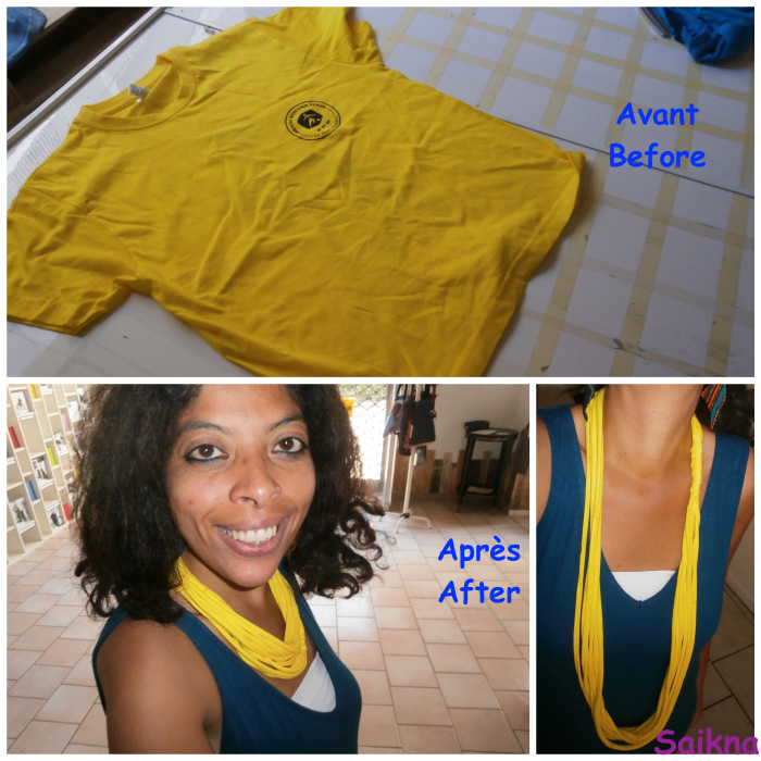 Collier jaune tshirt